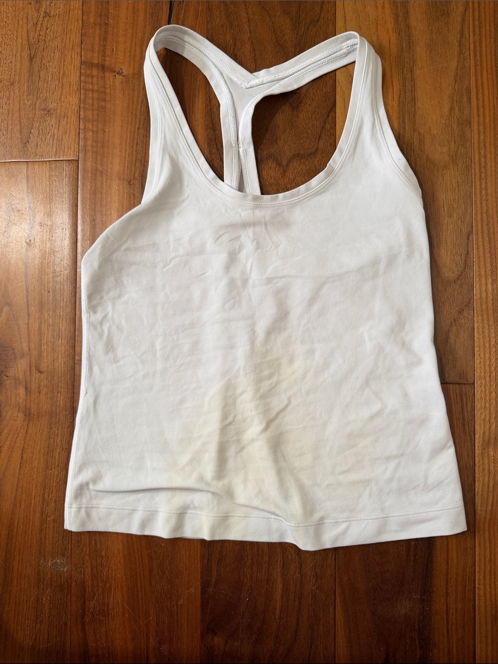 Lululemon White Racerback Tank Top